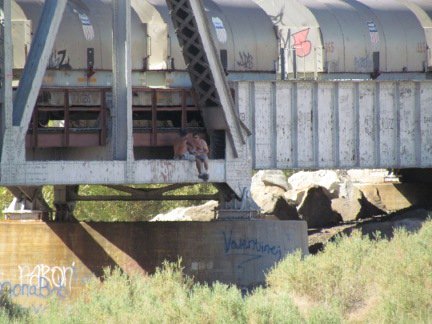 Lucky guys who just missed being hit by a train